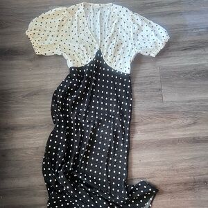 Target A New Day Polka Dot Black and White Dress